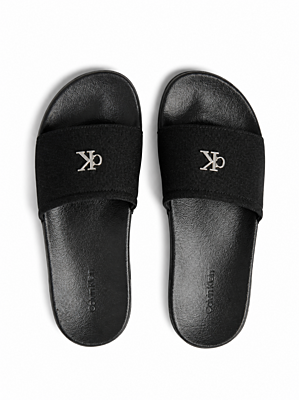 Dámské pantofle Calvin Klein ESS SLIDE CANVAS HDW