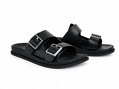 Dámské pantofle Calvin Klein CITY SANDAL BUCKLE LTH
