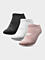 H4L22-SOD003 PINK+WHITE+MIDDLE GREY MELANGE Ponožky