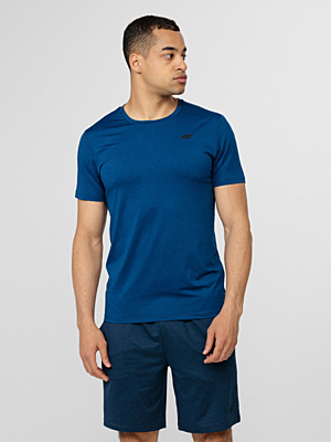 H4L22-TSMF352 DARK BLUE MELANGE Pánske tričko