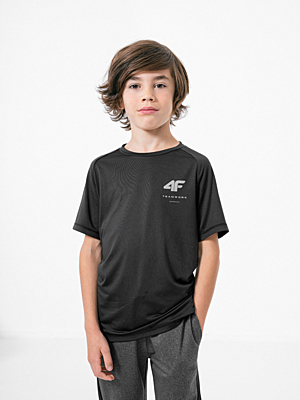 HJZ22-JTSMF002 DEEP BLACK Detské športové tričko