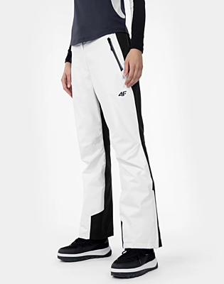 H4Z22-SPDN006 WHITE Dámske lyžiarske nohavice